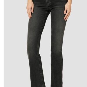 HUDSON Jeans High rise baby boot jean in Black Sand ankle slit size 32 NWT